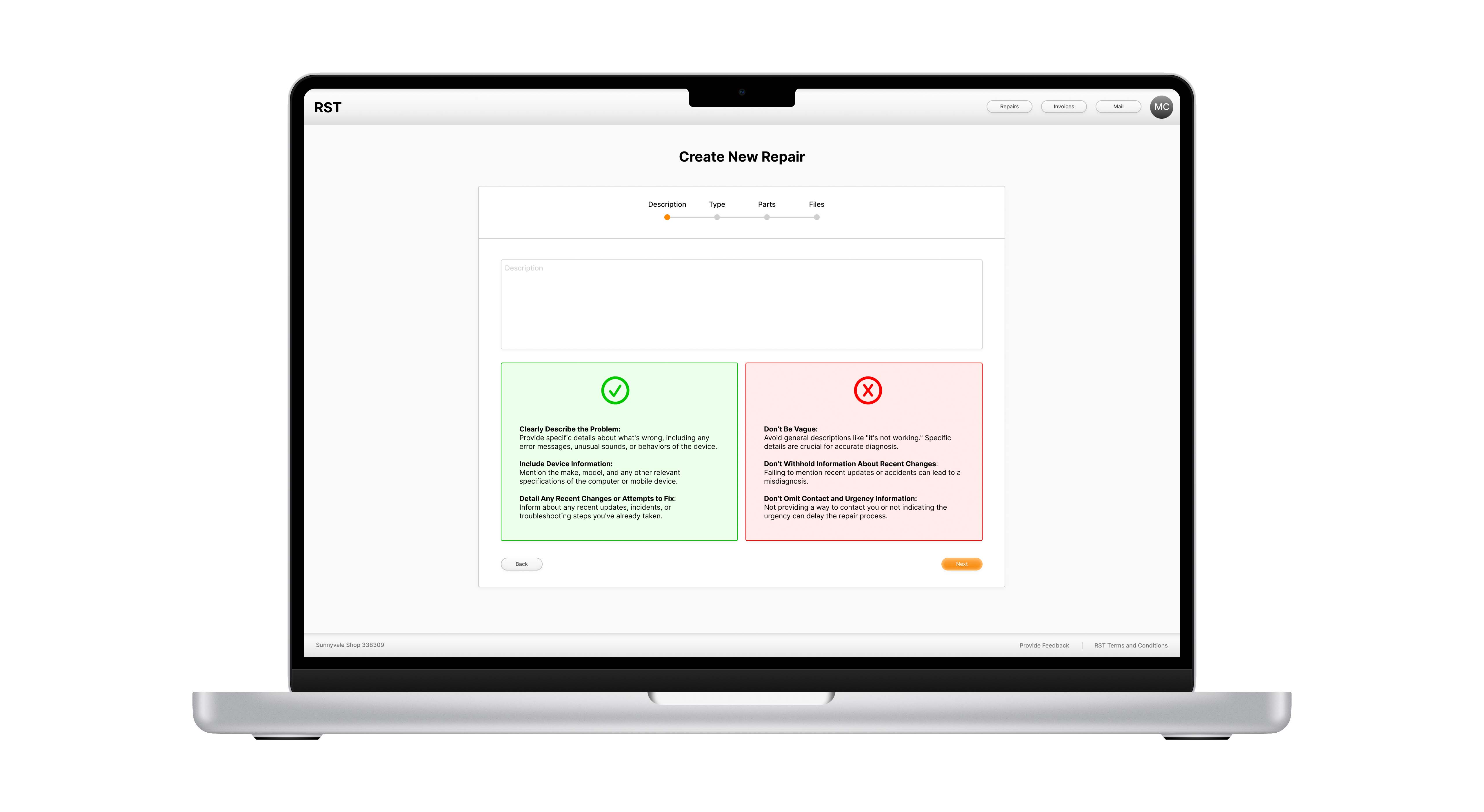 UX Mockup